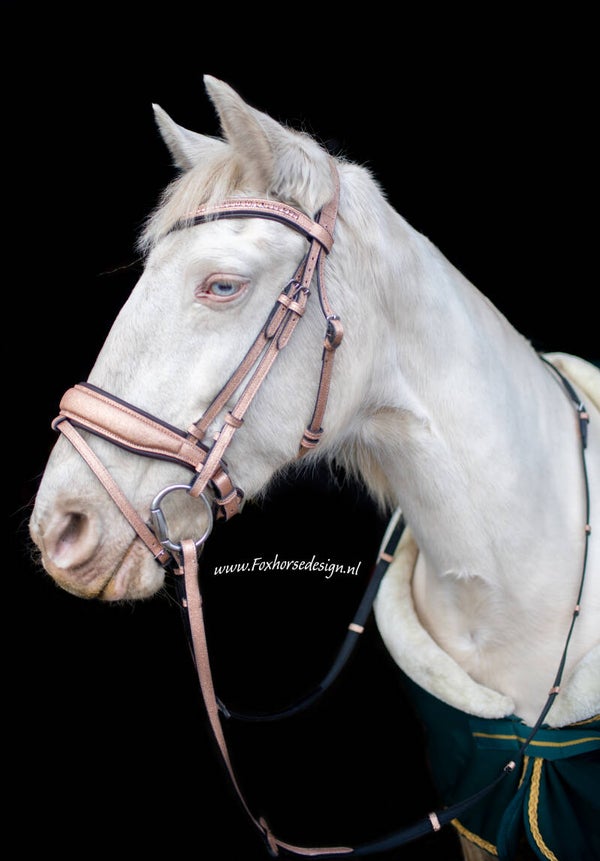 Glitter Hoofdstel full rose goud glitter