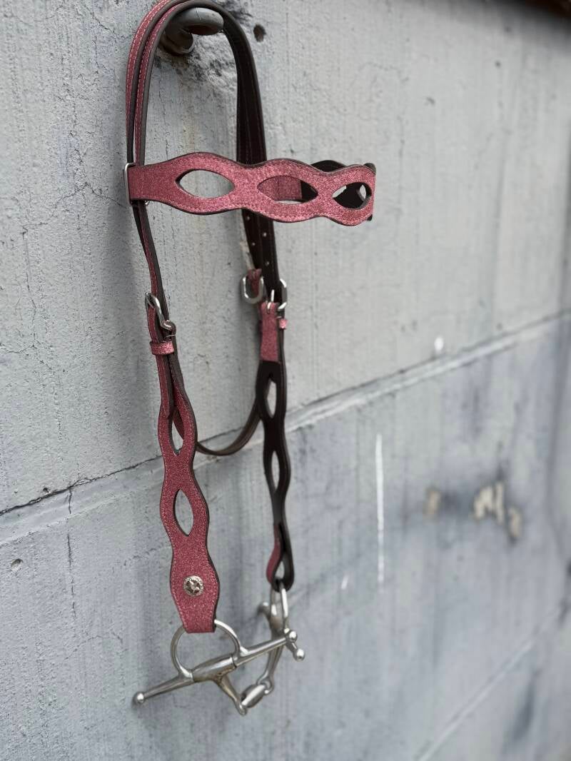 Cob Western hoofdstel pink