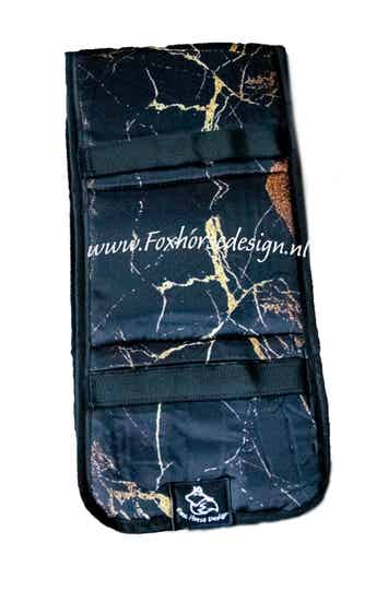 Longeer/tuig onderlegger zwart marmer XS