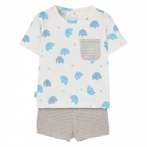 Boboli set elephants grey blue