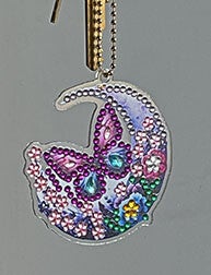 Diamond Dot Moon4 Key Chain