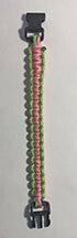 1. Pink and Green Paracord Bracelet