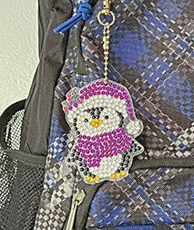 Diamond Dot Penguin1 Key Chain