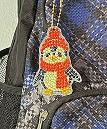 Diamond Dot Penguin3 Key Chain
