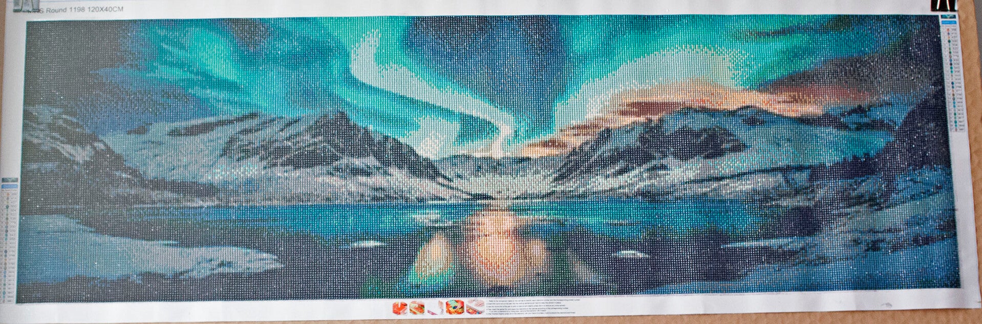 Snow Mountain Lake Aurora