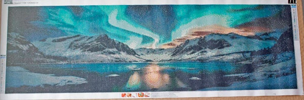 Snow Mountain Lake Aurora