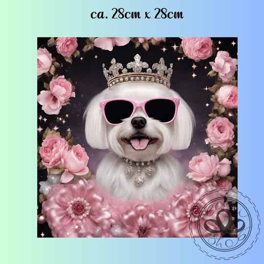 Hunde Malteser Schihtzu Majestät Prinzessin Bügelbilder Aufbügler – DIY Aufbügler für Kleidung, Textilien & Accessoires, Fashion Patch DTF Auswahl