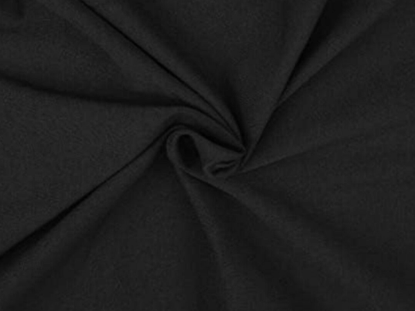50 cm Jersey Schwarz Uni 180 cm breit  Meterware