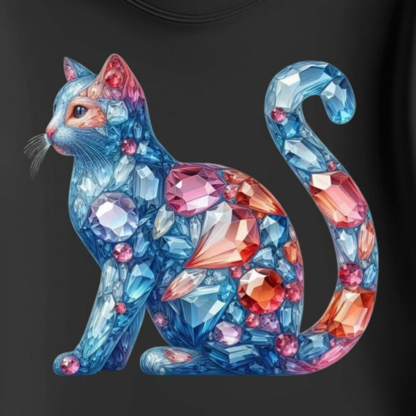 Bügelbild Diamant Katze Multicolor ca. 17x18 cm