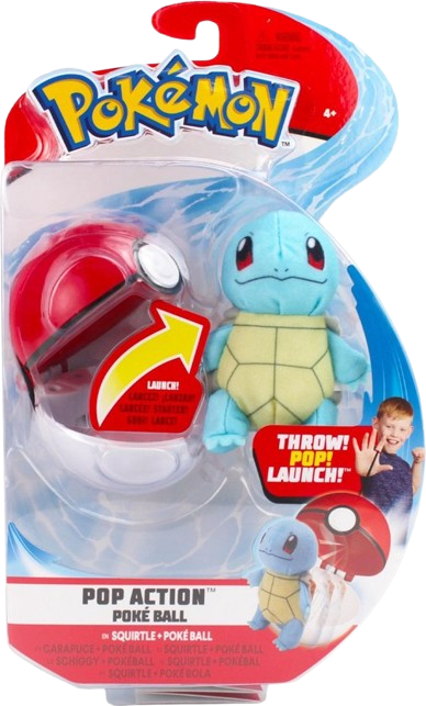 Pokémon Speelset "Pop Action Poké Ball" met Pluche Squirtle Figuur