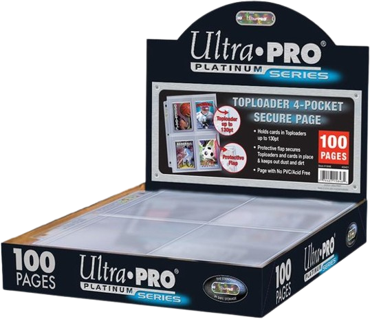 UP - 4-Pocket Secure Platinum Page for Toploaders