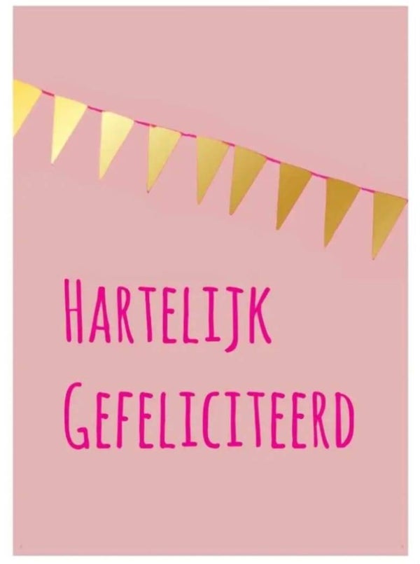 Wenskaart felicitatie