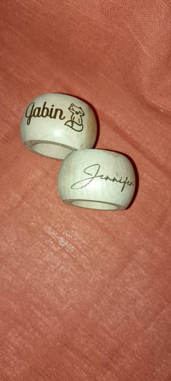 Rond de serviette personnalisé