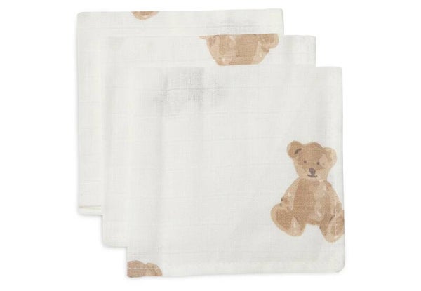 Jollein Hydrofiele Monddoekjes Teddy Bear 31x31 cm 3 Stuks