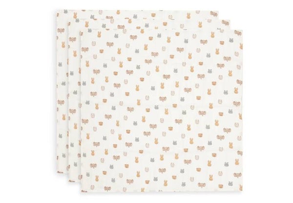 Jollein Hydrofiele Doeken Small Jollies 70x70 cm 3 Stuks