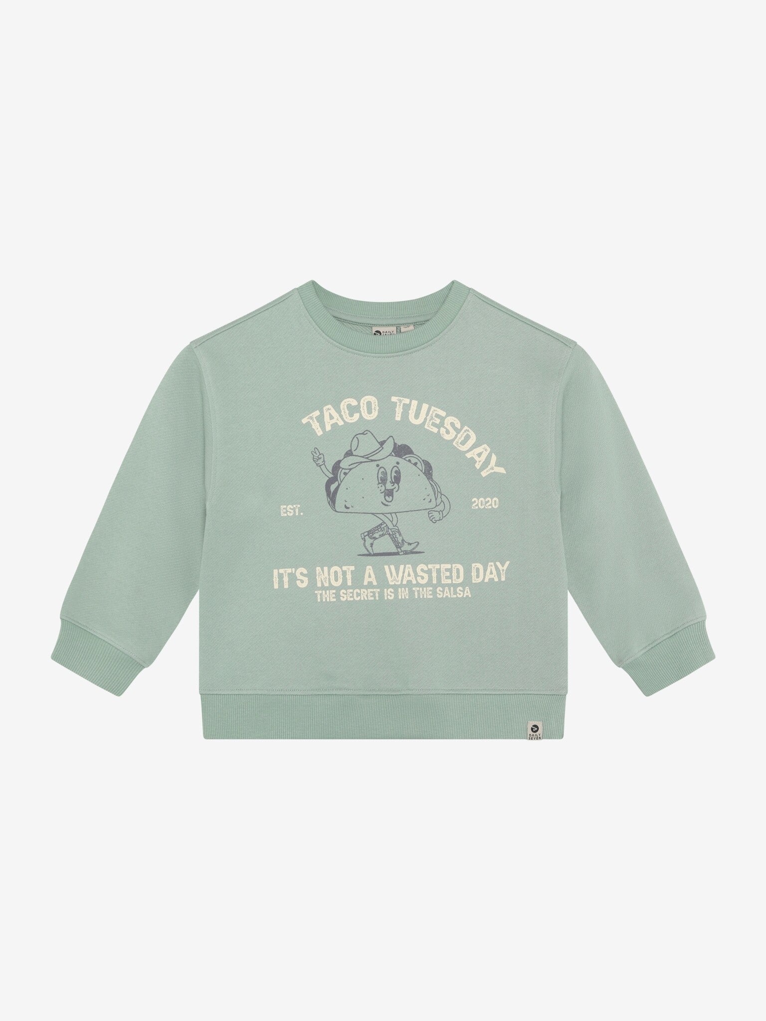 Daily 7 sweater zeegroen