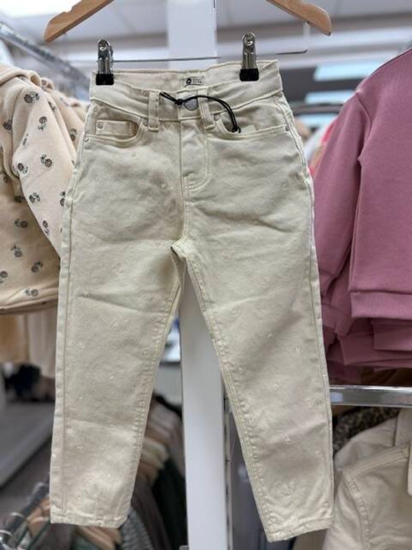 Daily 7 jeans met hartjes print