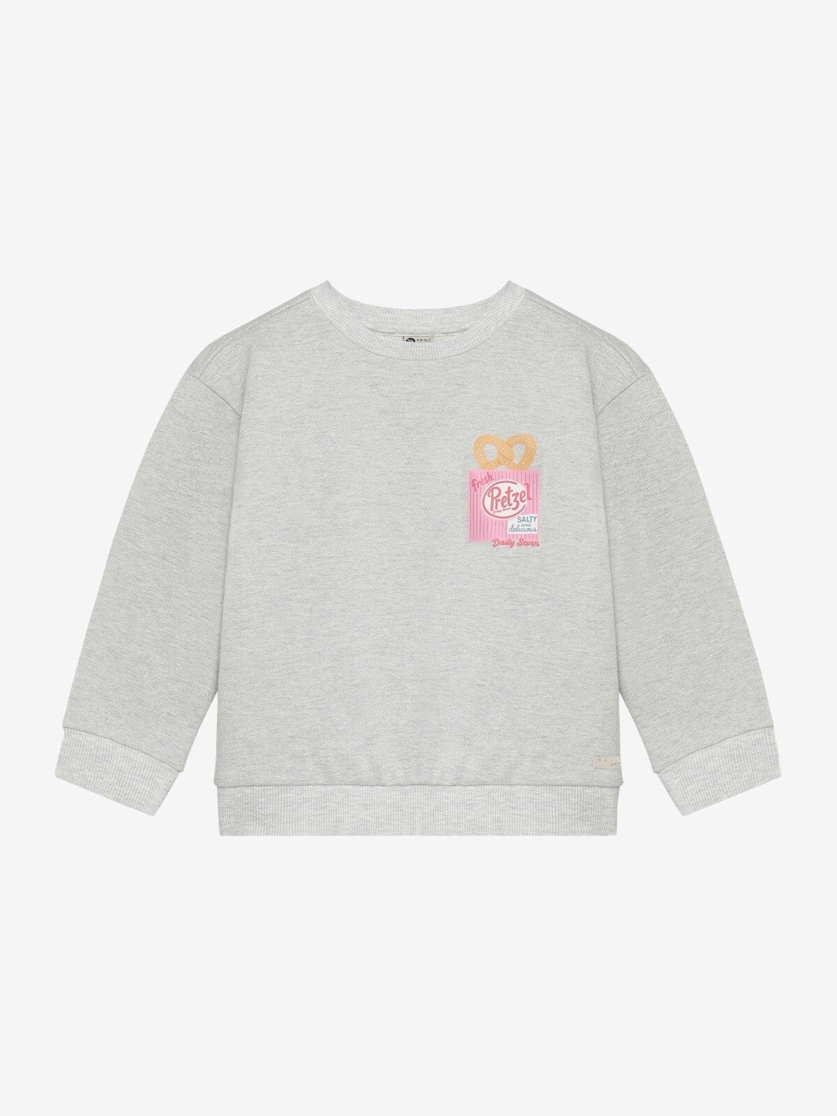 Daily7 Sweater Backprint - Light Grey Melange