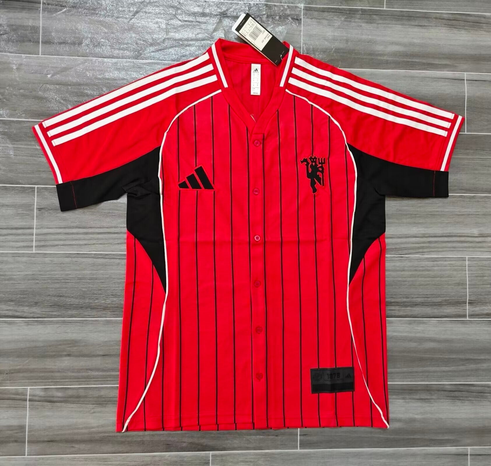 Maglia calcio baseball versione fan Manchester United 2025/2026