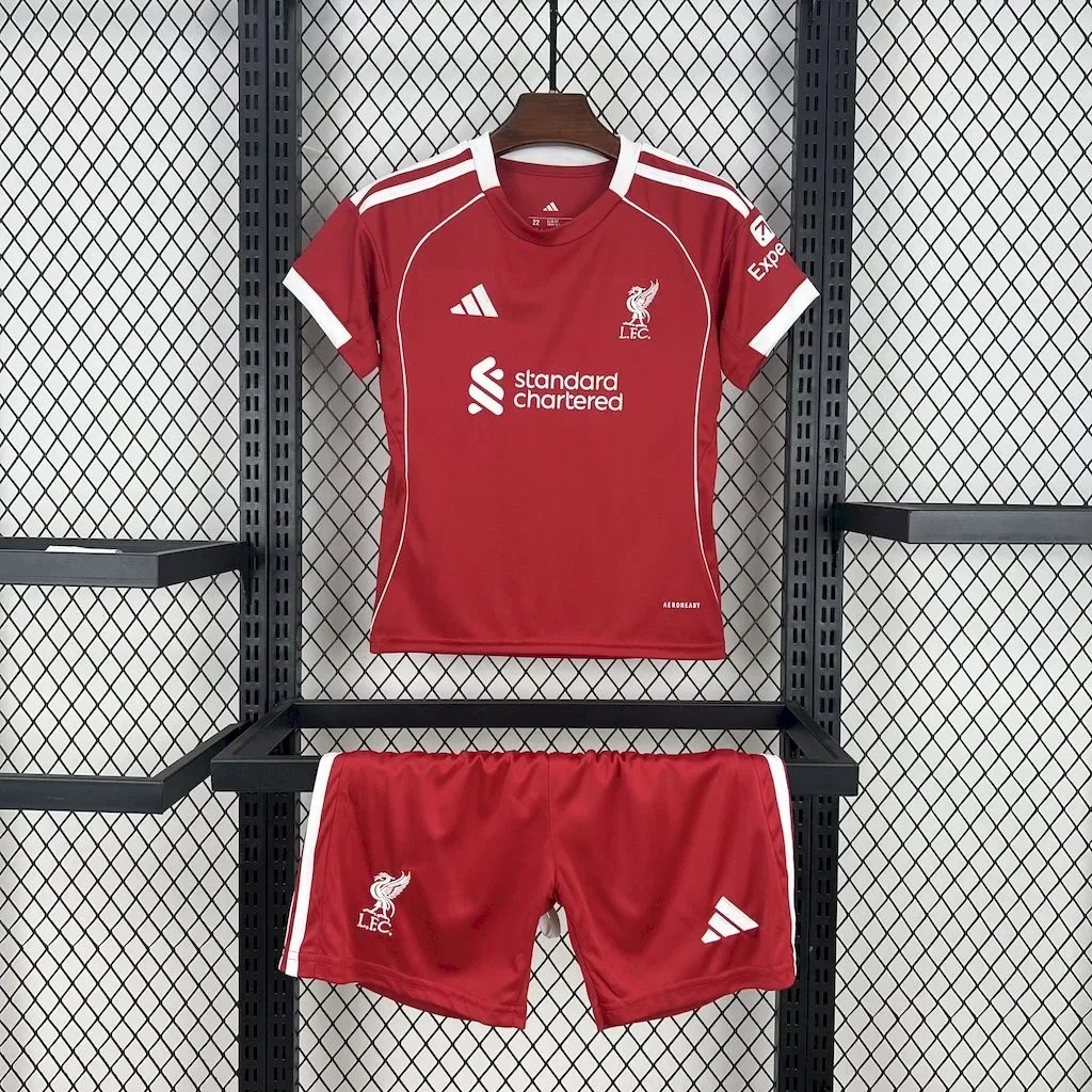 Completo calcio casa bambino Liverpool 2025/2026