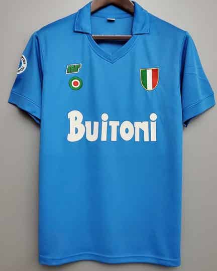 Maglia calcio casa storica retro vintage Napoli MARADONA 1987/1988