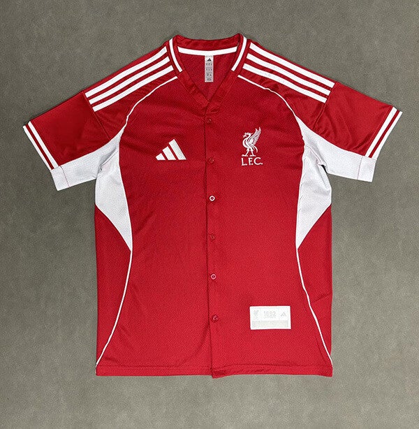 Maglia calcio baseball versione fan Liverpool 2025/2026