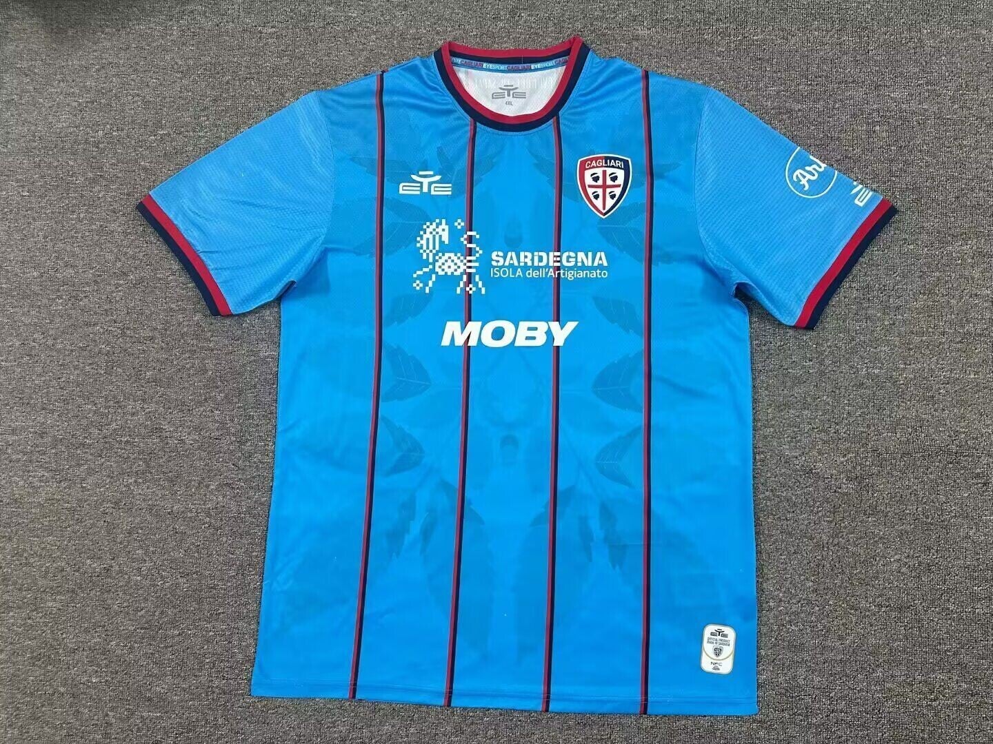 Maglia calcio trasferta terza versione fan Cagliari 2025/2026