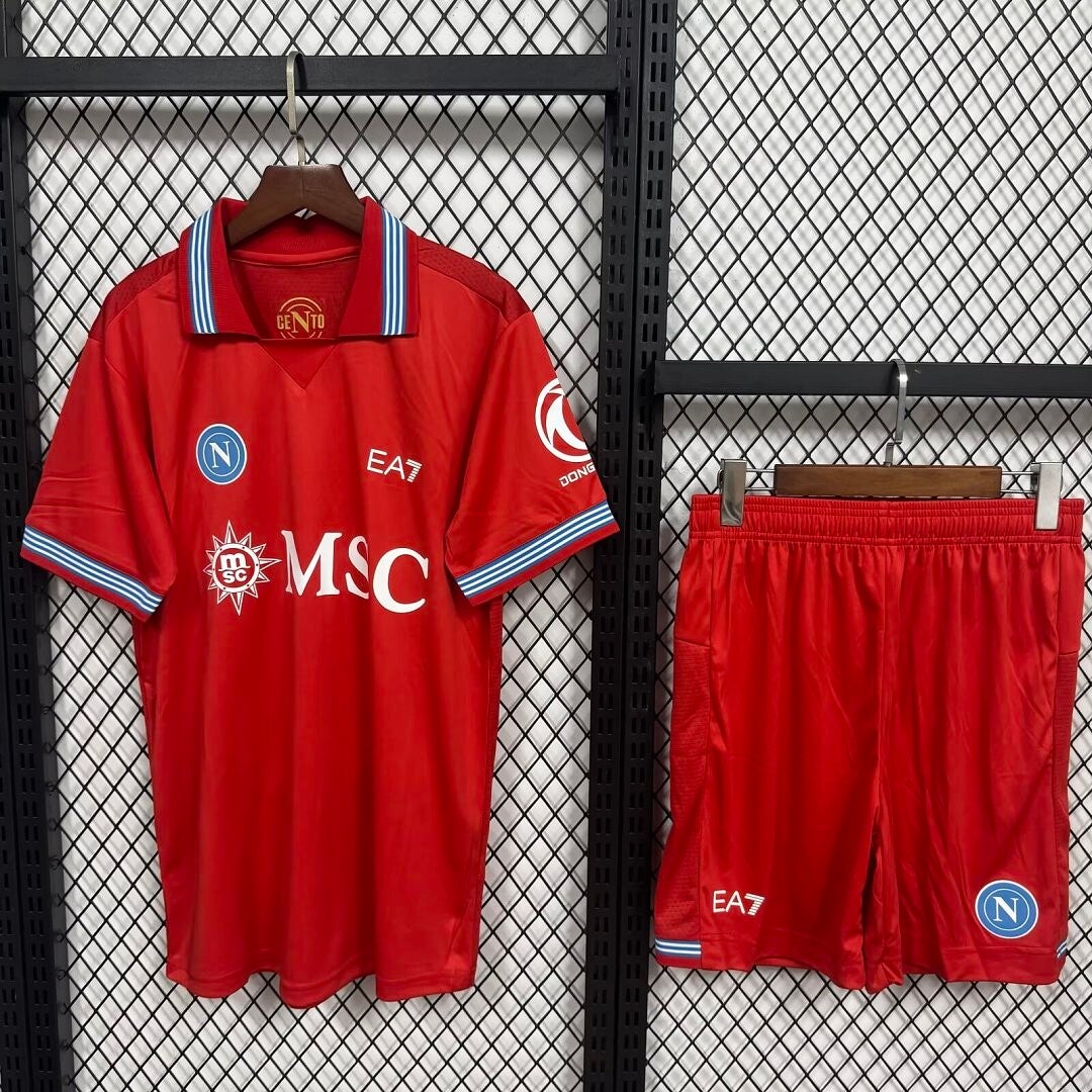 Completo calcio trasferta terza bambino Napoli 2026/2027
