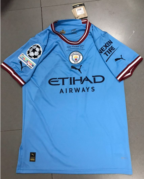 Maglia calcio Manchester city finale Uefa Champions League 2023