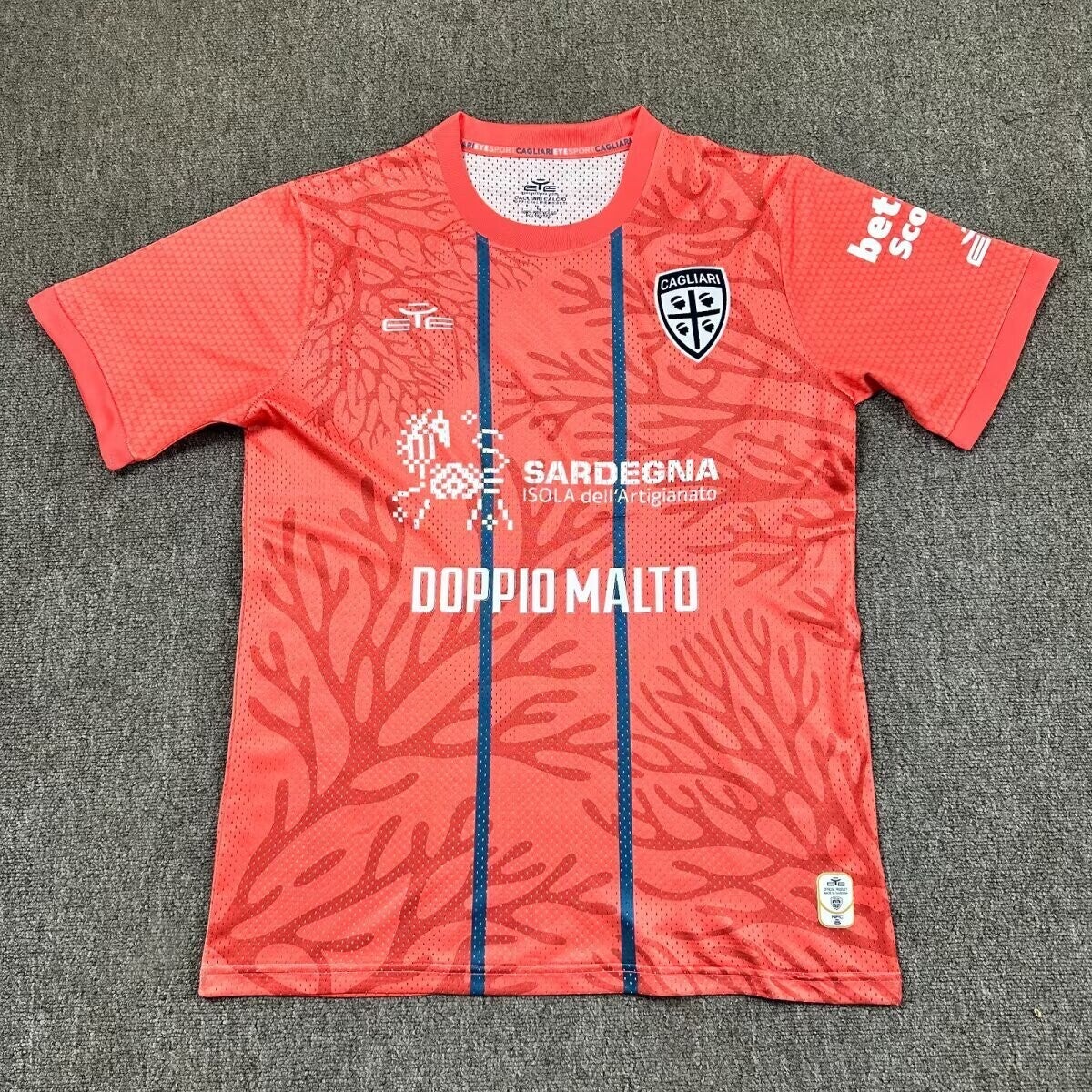 Maglia calcio trasferta quarta versione fan Cagliari 2025/2026