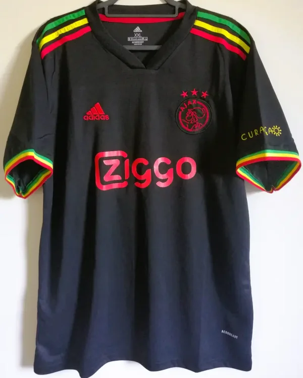 Maglia calcio trasferta storica retro vintage Ajax "BOB MARLEY" 2021/2022