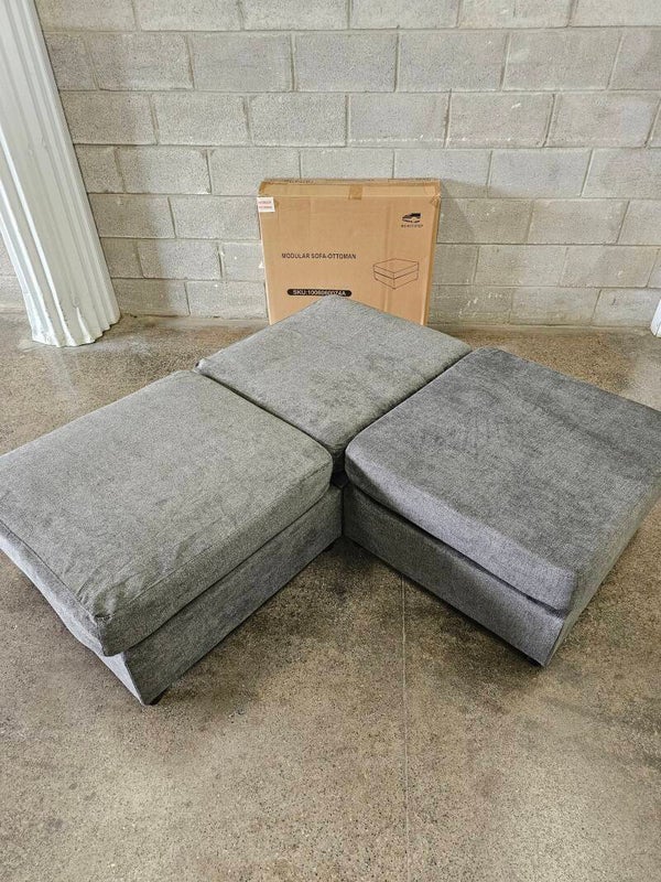 WOOD SOFA OTTOMANS WITH STORAGE