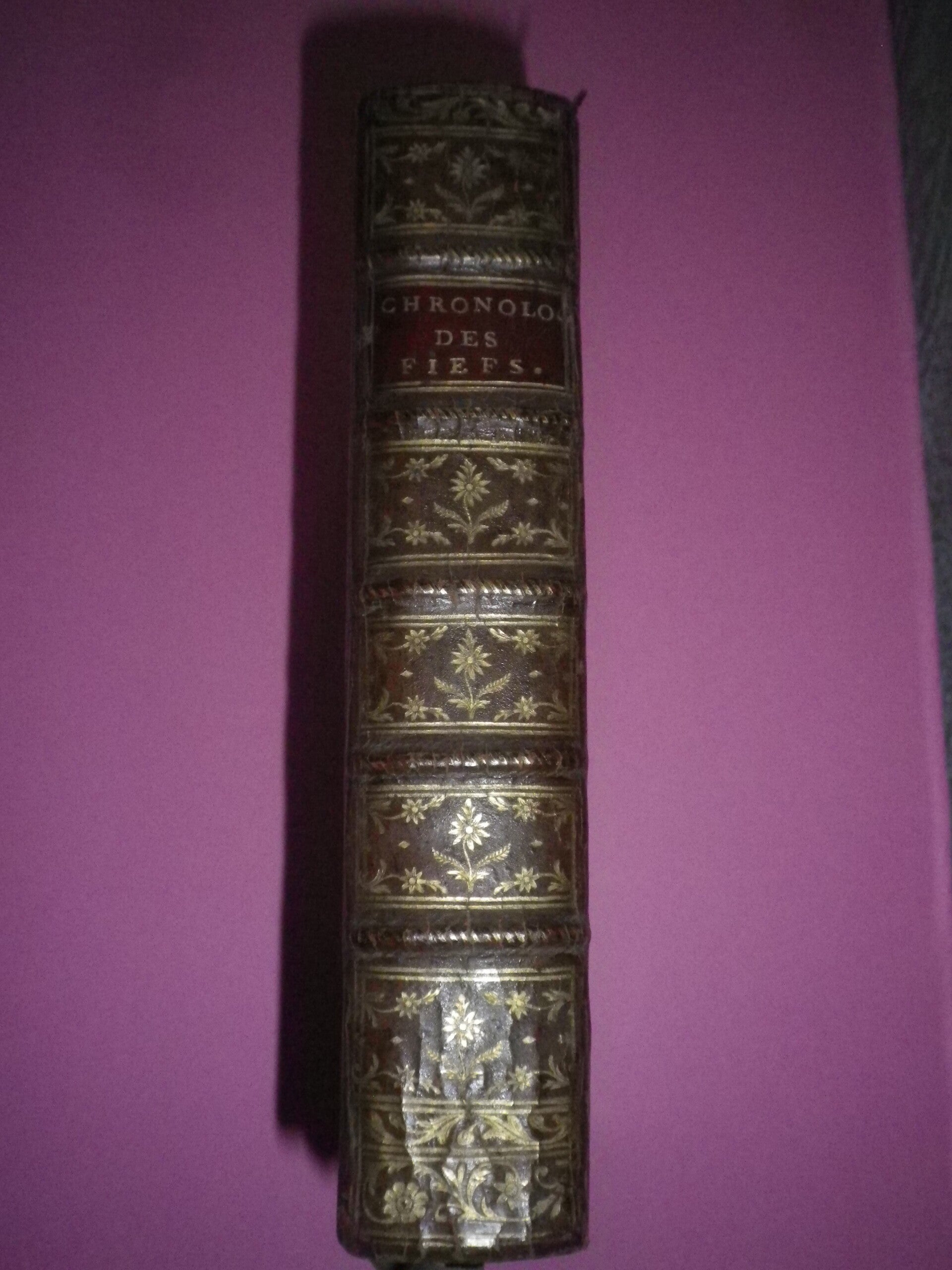 Abrégé Chronologique des Grands Fiefs de la Couronne de France ; avec la Chronologie des Princes et Seigneurs qui les ont possédés, jusqu'à leurs réunions à la Couronne.