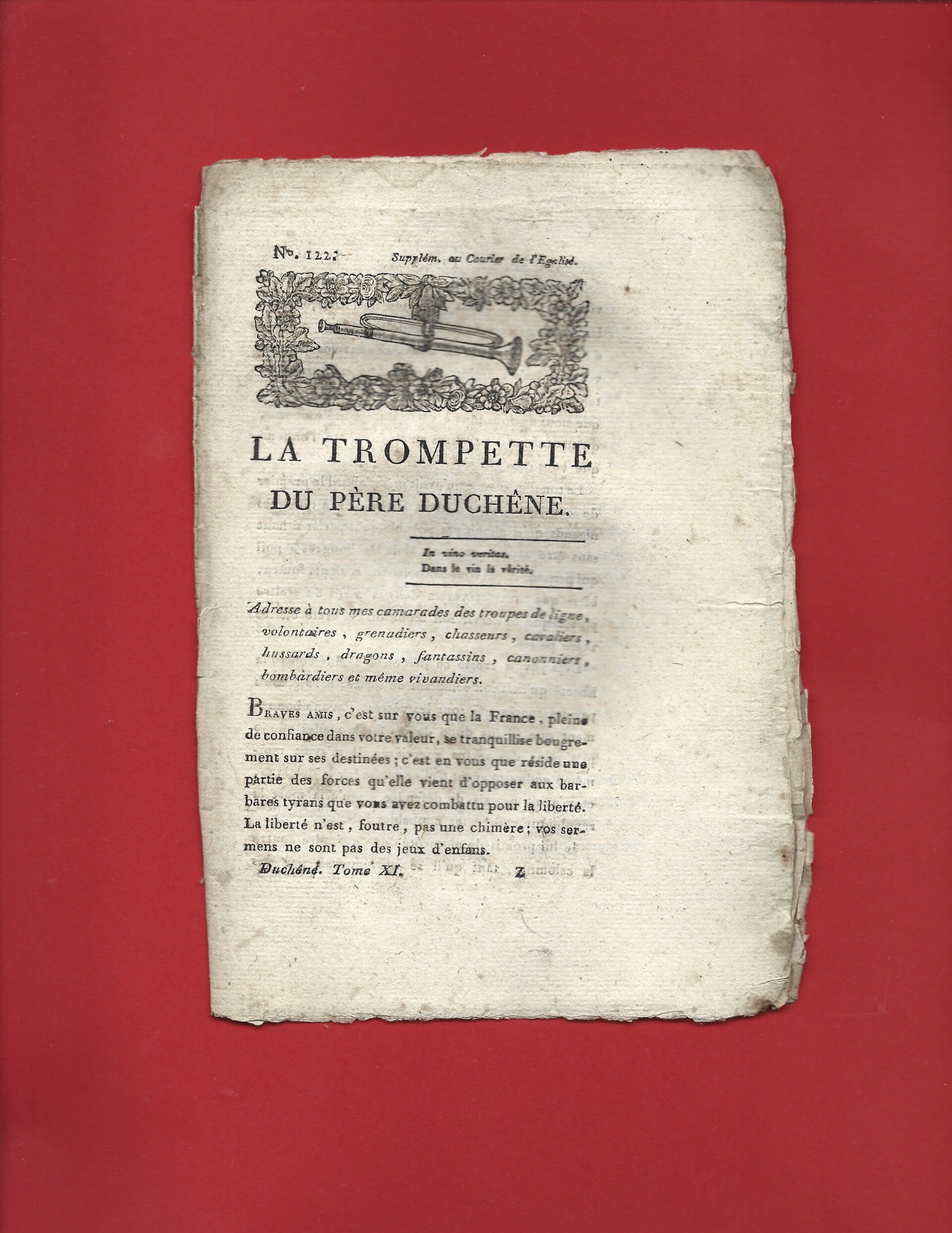 [RÉVOLUTION FRANÇAISE] — LA TROMPETTE DU PÈRE DUCHÊNE N° 1227 RARE
