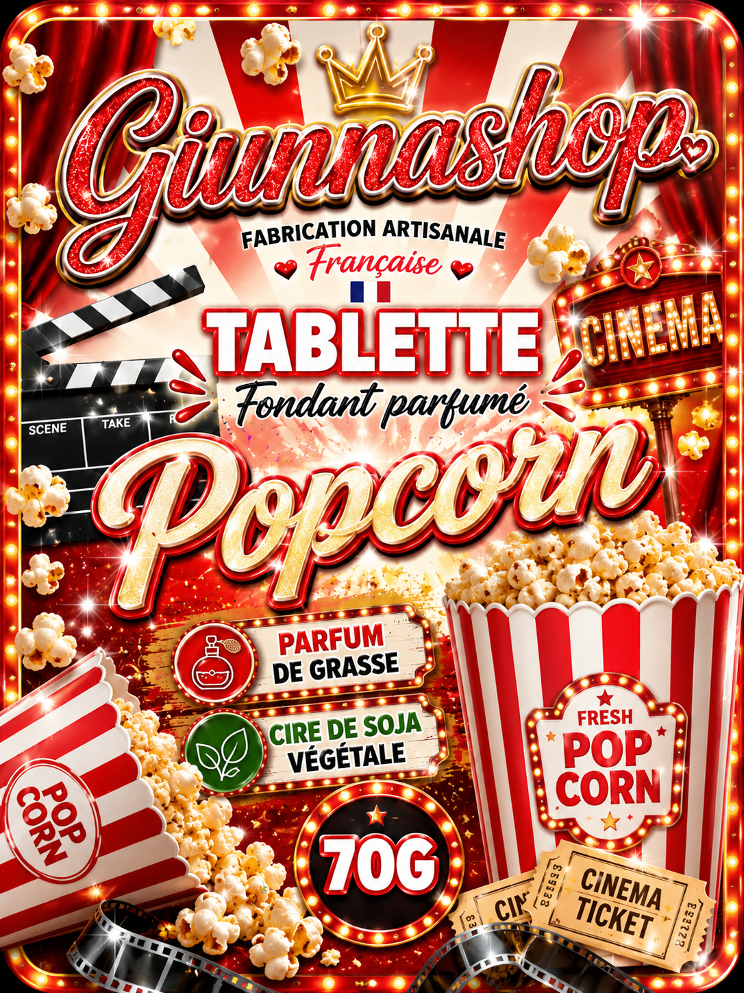 Tablette Pop corn