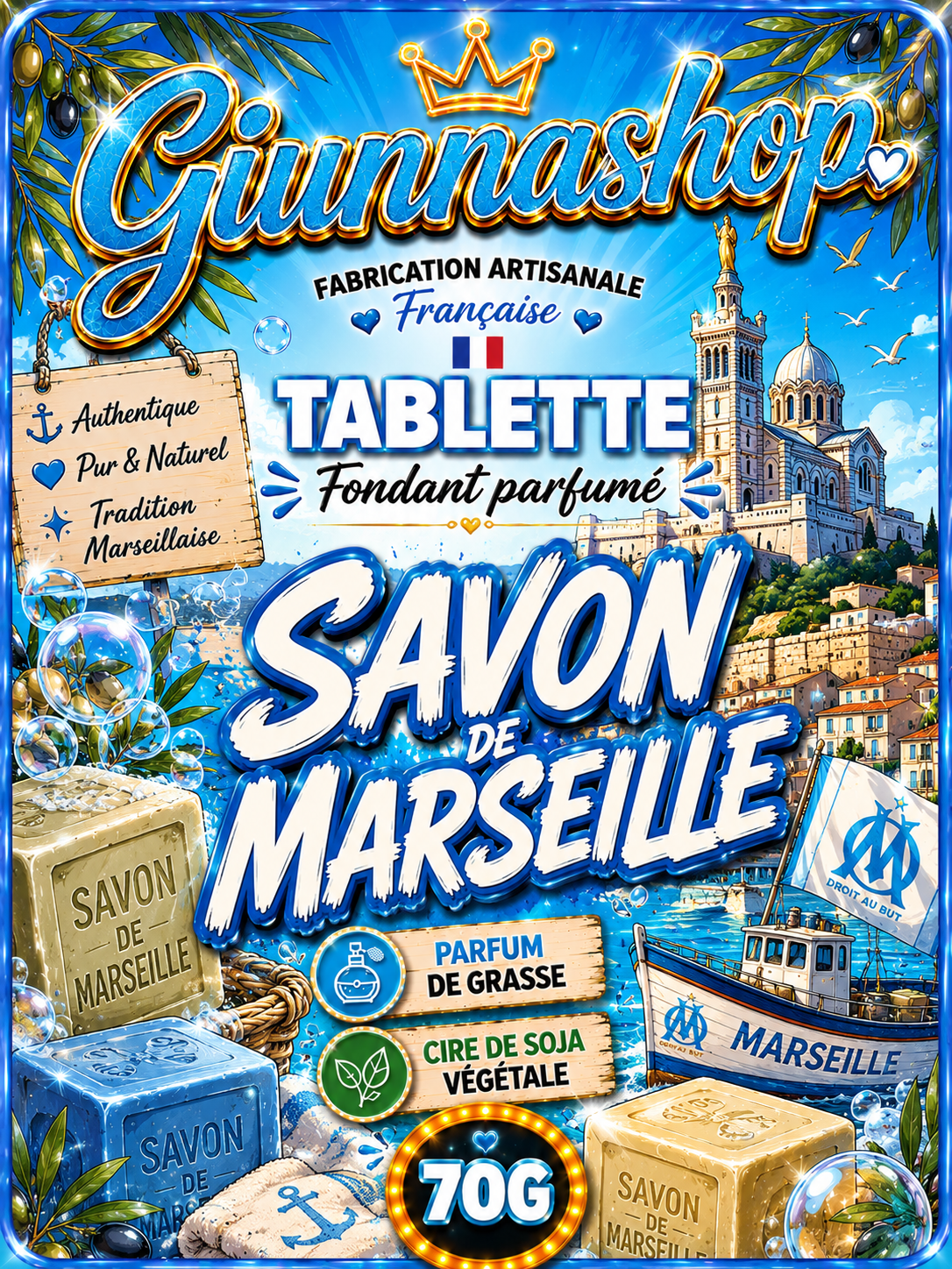 Tablette savon de Marseille