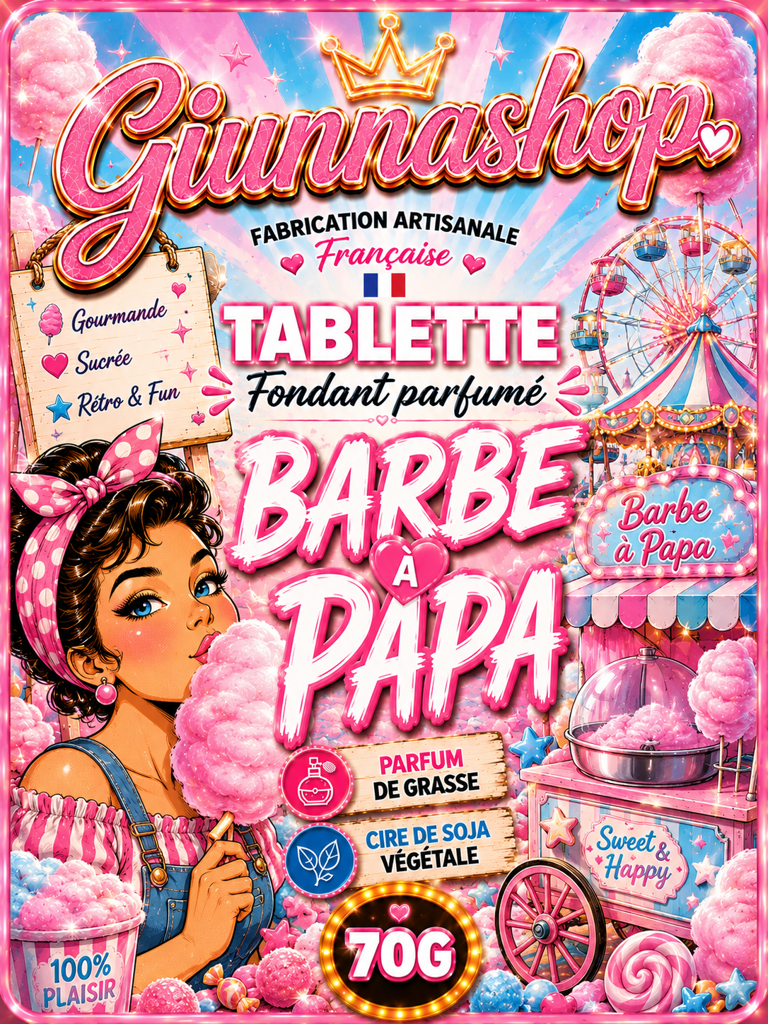 Tablette barbe à papa