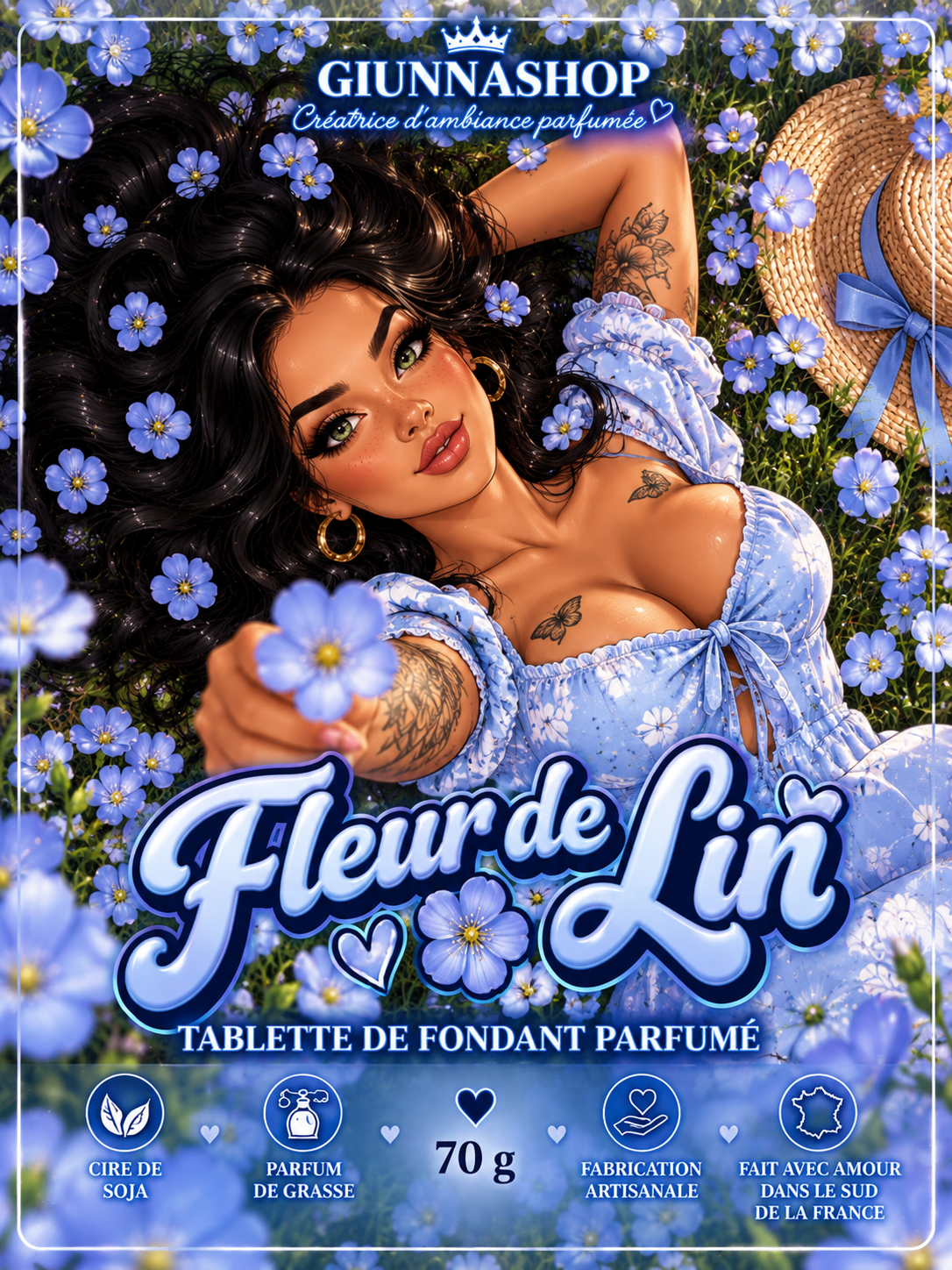 Tablette fleur de lin