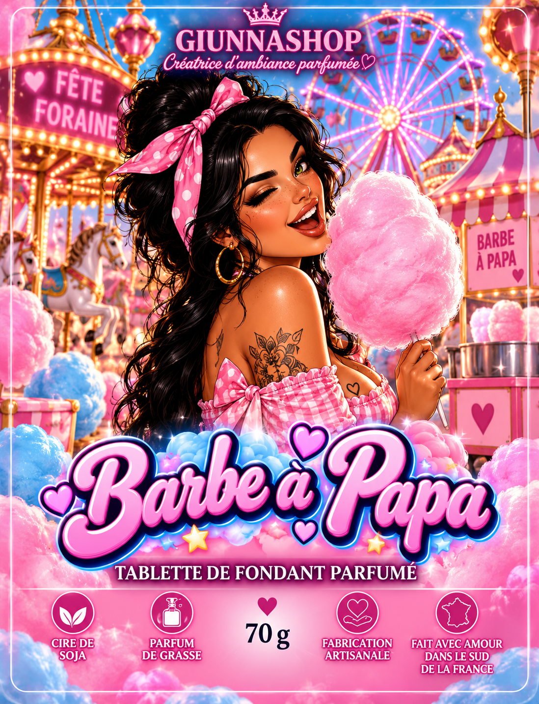 Tablette barbe à papa