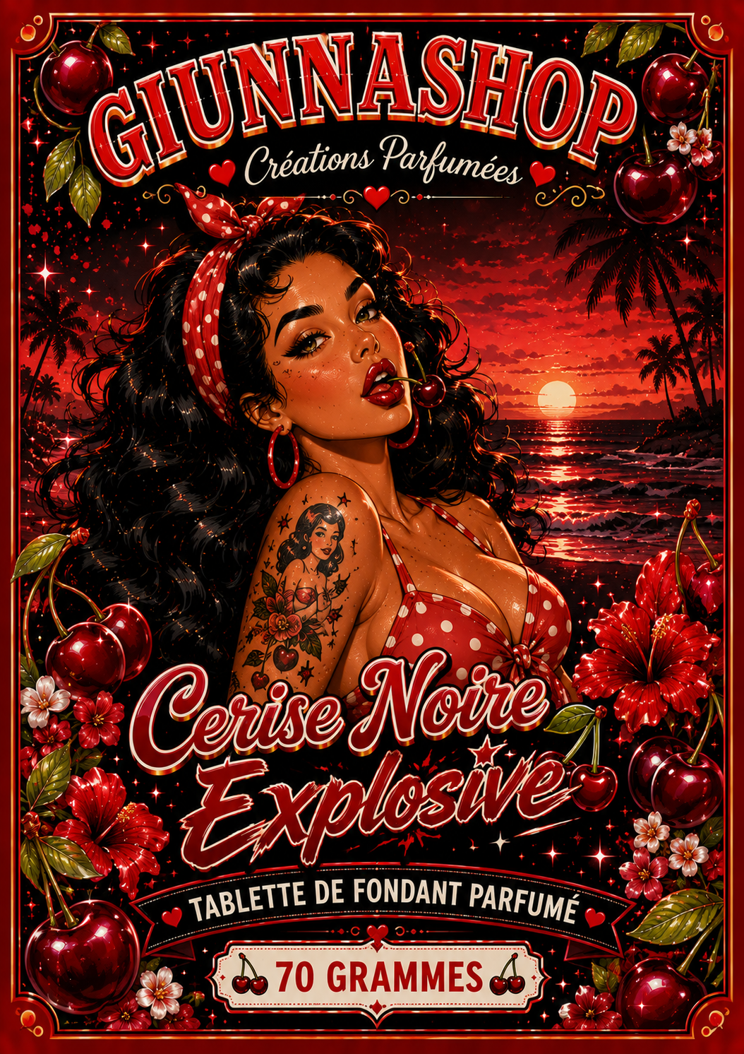 Tablette Cerise noir explosive
