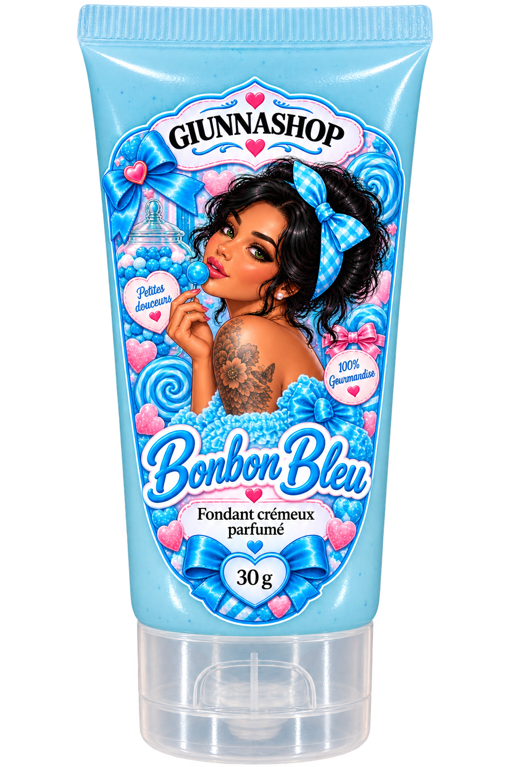 Fondant crémeux bonbon bleu