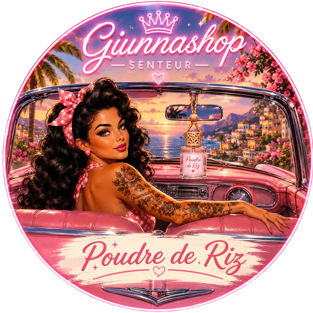 Diffuseur voiture poudre de riz