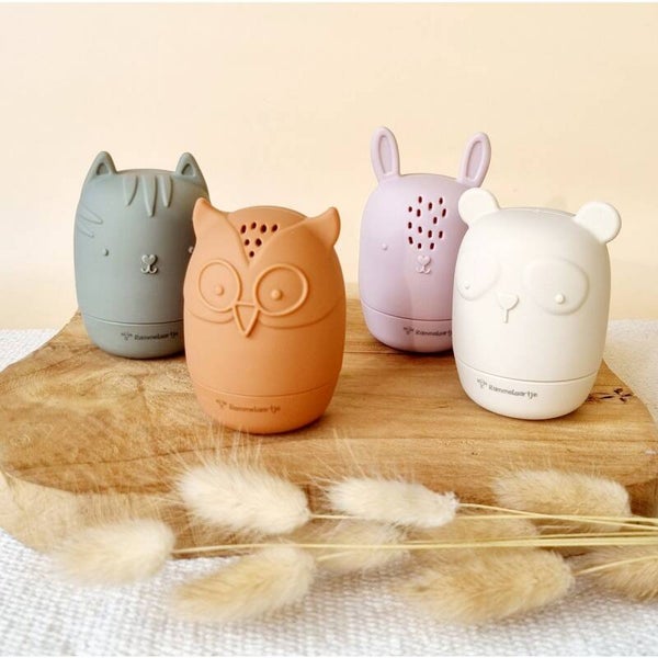 set 4 siliconen badspeeltjes aardetinten