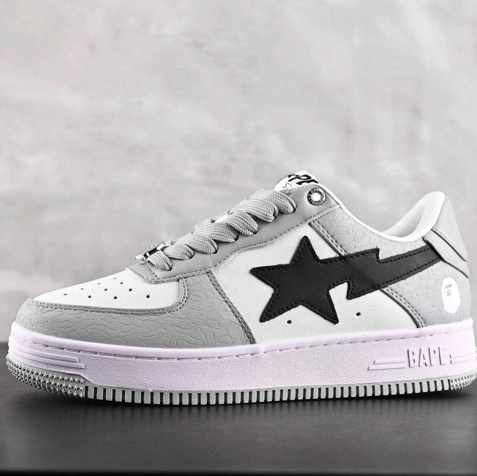 Bapesta gray white black