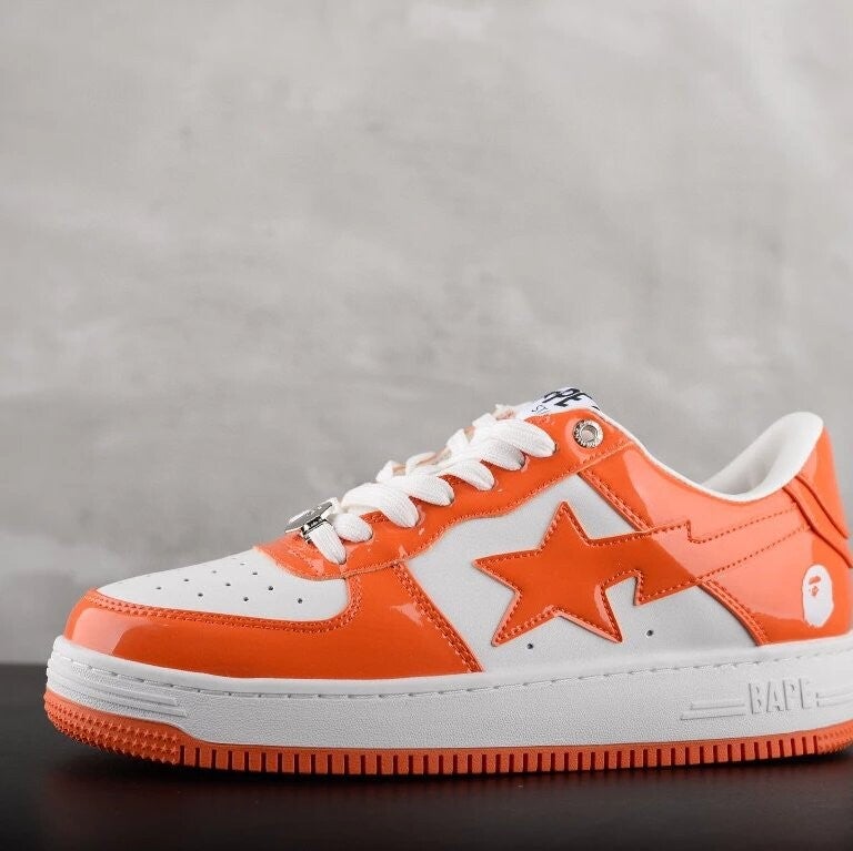 Bapesta white orange