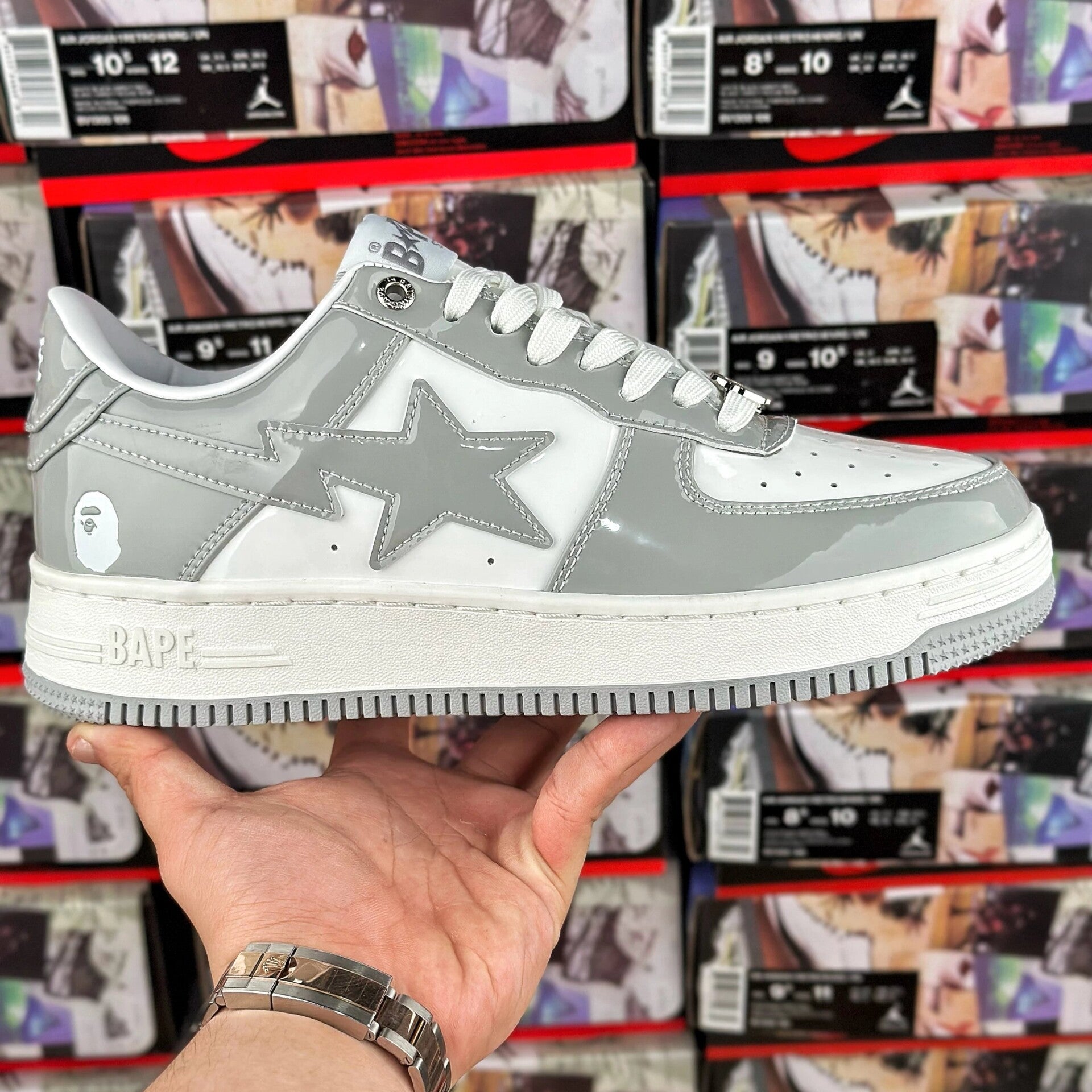 Bapesta gray patent