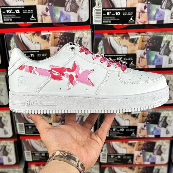 Bapesta white powder camouflage