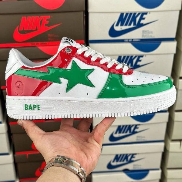 Bapesta white red green france