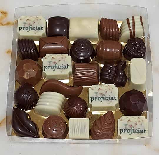 vierkant tekstpralines 15x15x3