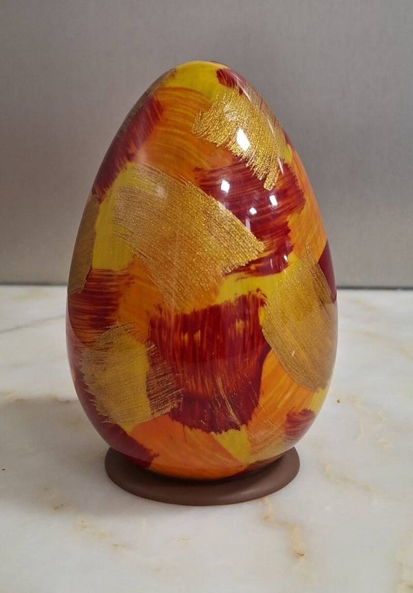 luxe ei vegen goud, rood, oranje